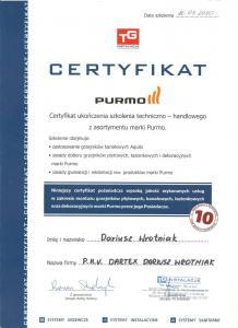 Certyfikat Purmo